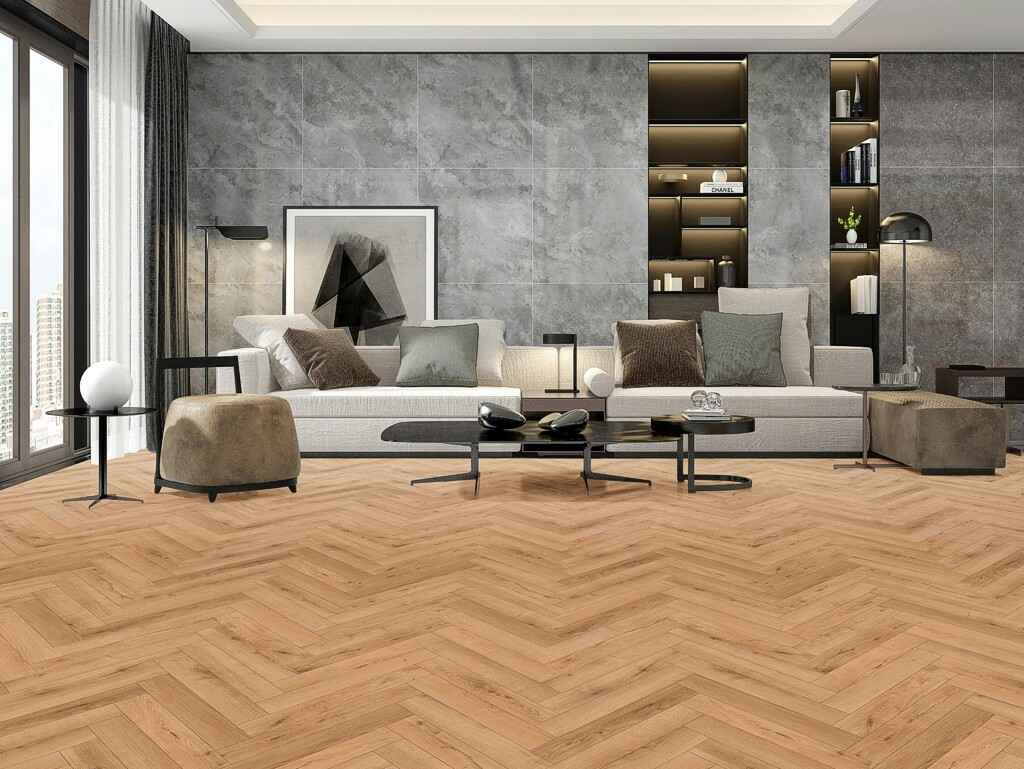 Golden Oak Laminate Flooring in dubai villa