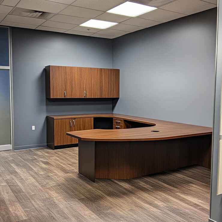 large wooden-desk vinyl flooring