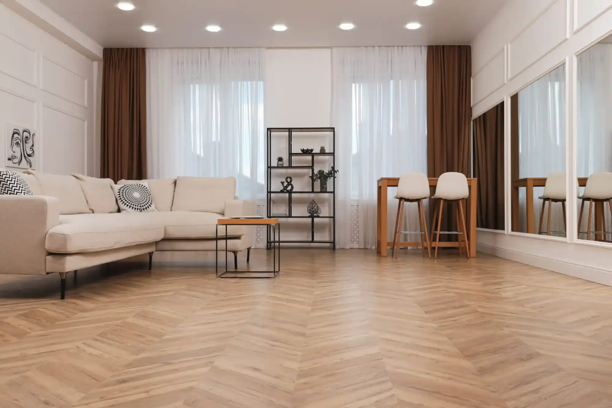 stylish parquet flooring