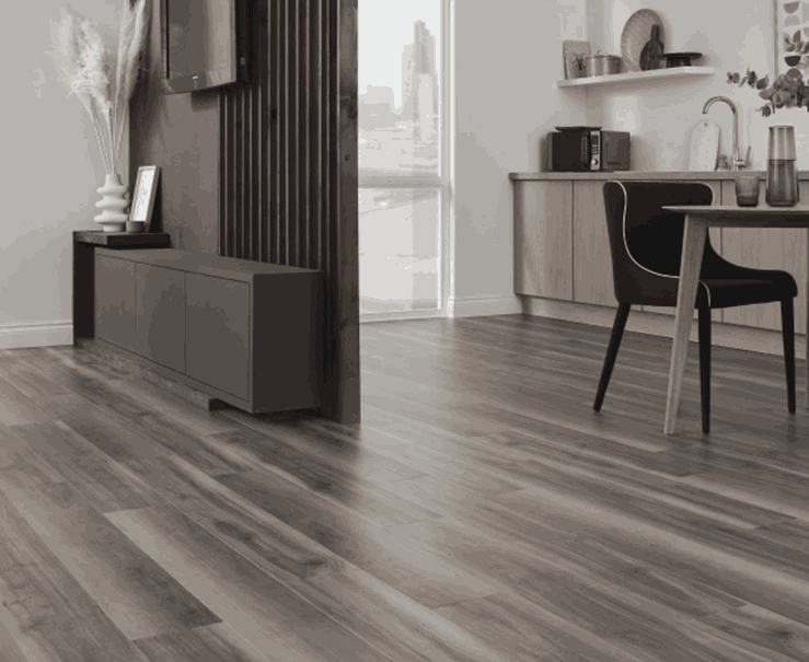 vinyl flooring in apartment living room