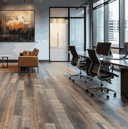 vinyl flooring in office