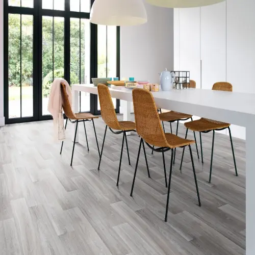 vinyl planks in kitchen